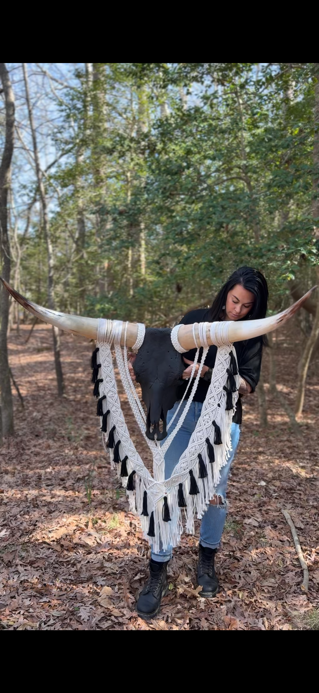 Macrame Steer Skull