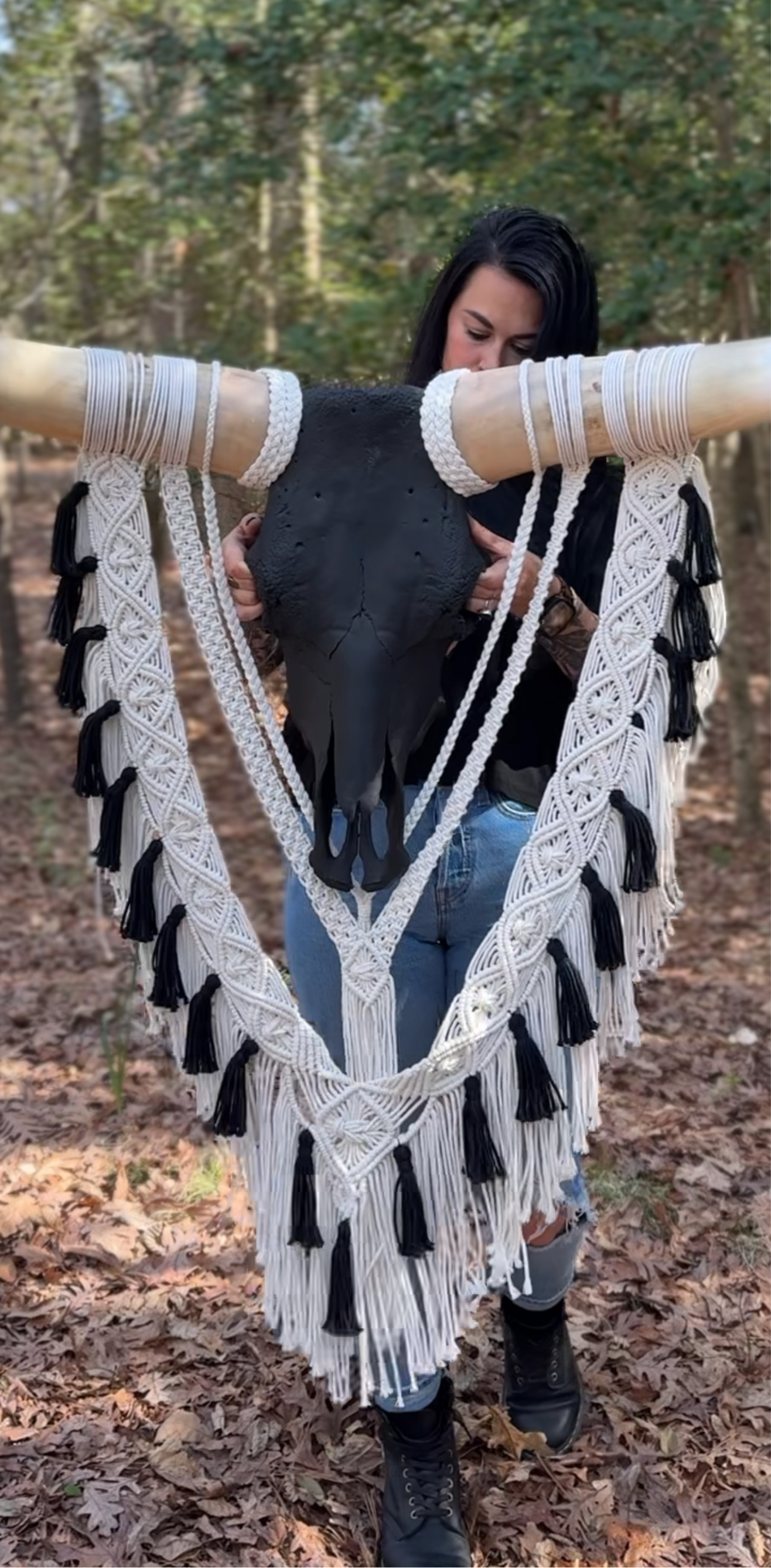 Macrame Steer Skull