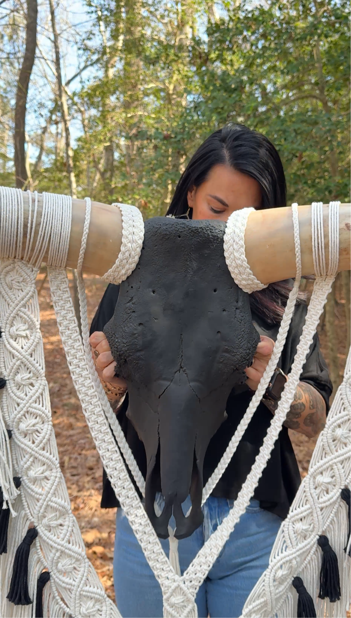 Macrame Steer Skull