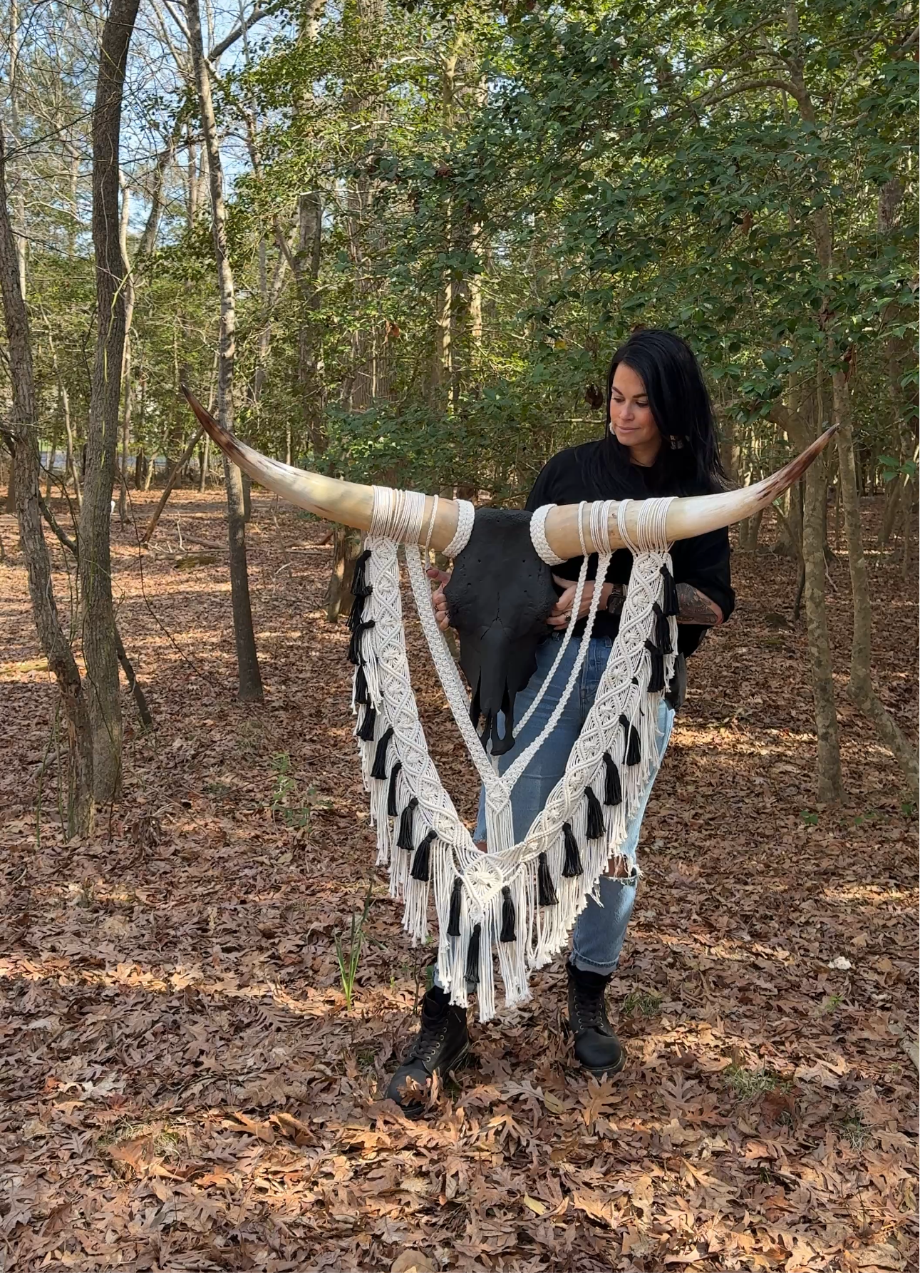 Macrame Steer Skull